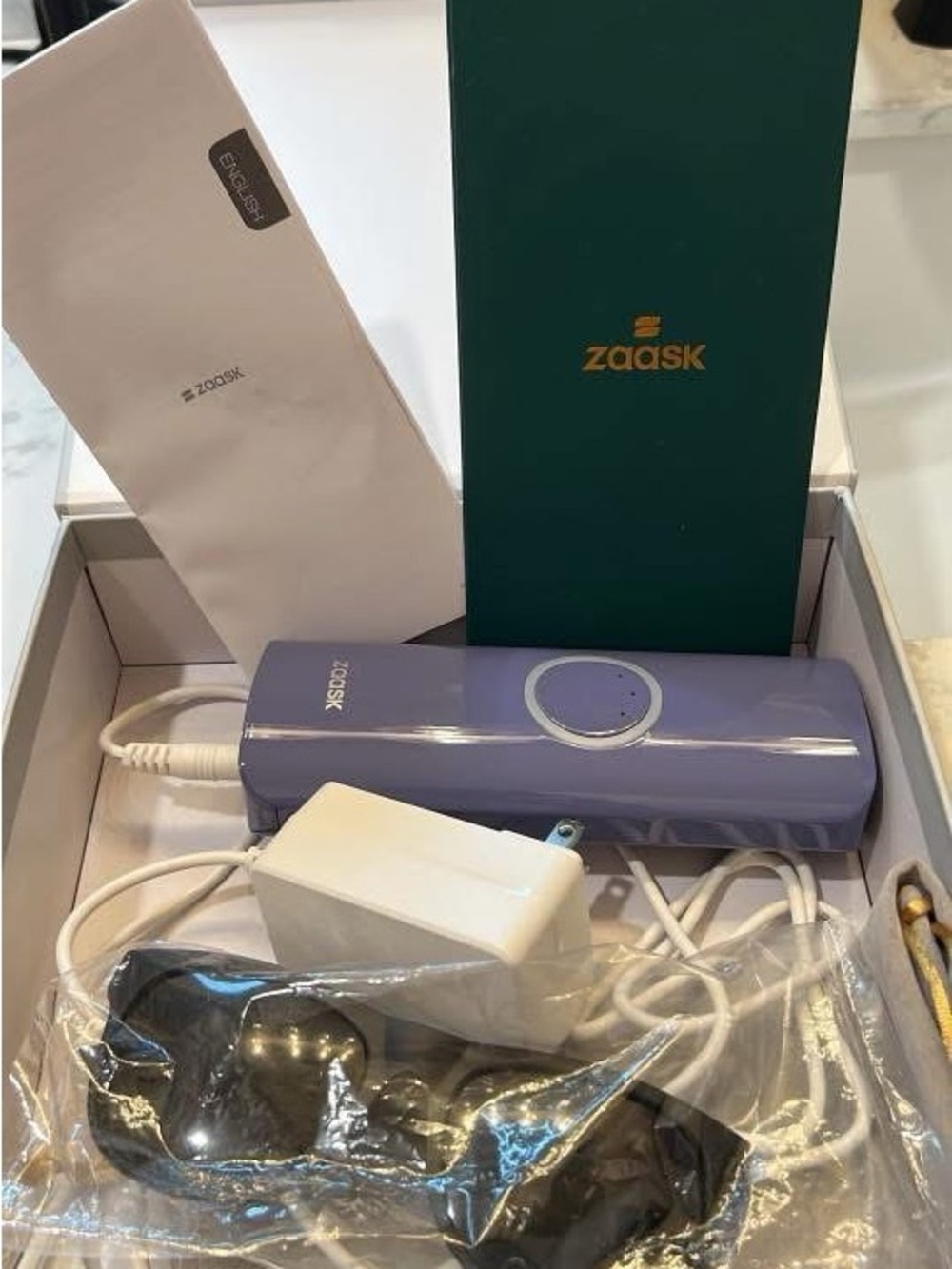 ZAASK Laser Facial Hair Remover with accessories